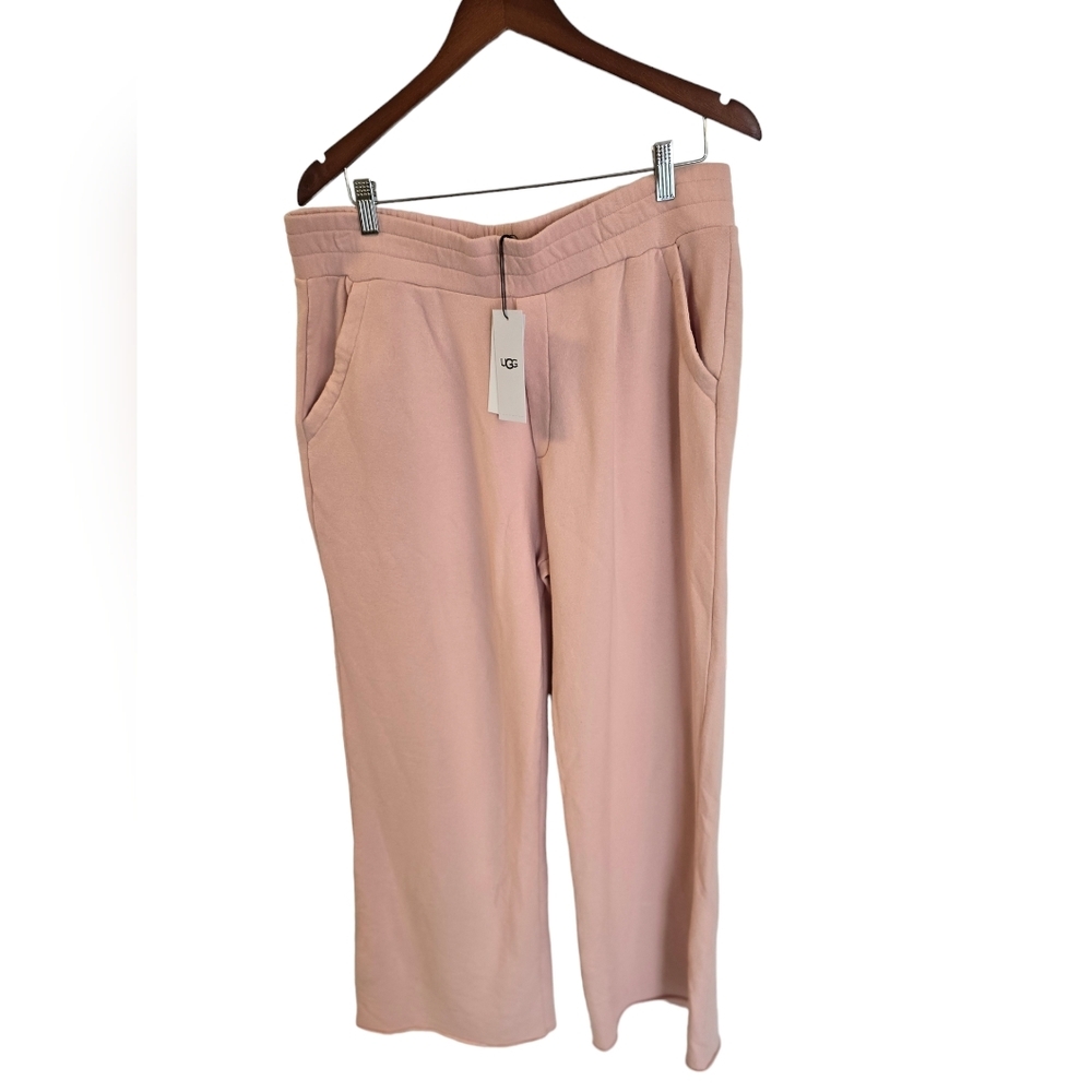 NWT UGG Women's Gabi Wide Leg Fleece Pants Size XL Pink